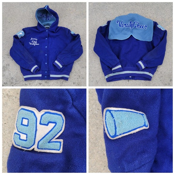 Vtg 1992 North High School Varsity Cheer Letterman Jacket - Picture 1 of 10
